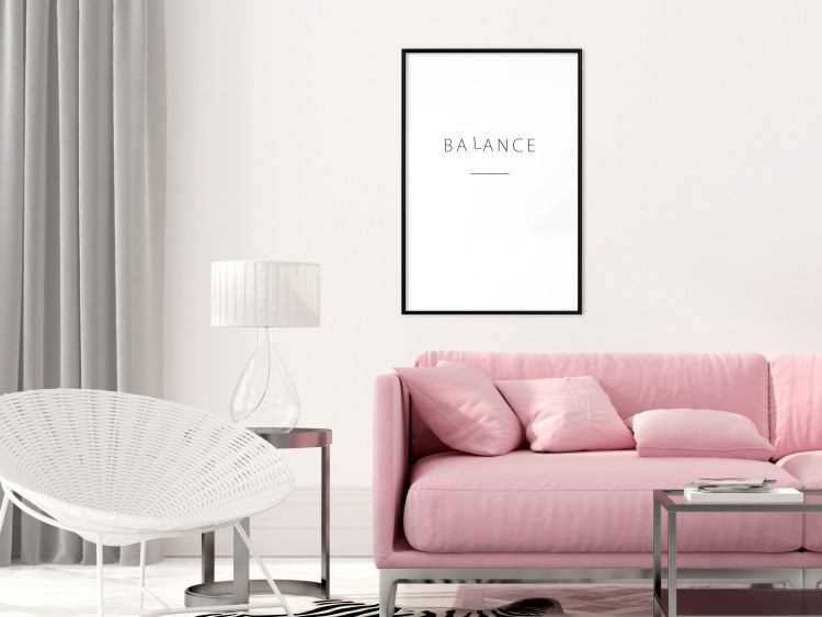 Poster Balance - black English text with printed letters on a white background 122902 additionalImage 4