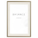 Poster Balance - black English text with printed letters on a white background 122902 additionalThumb 19