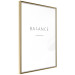Poster Balance - black English text with printed letters on a white background 122902 additionalThumb 8