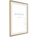 Poster Balance - black English text with printed letters on a white background 122902 additionalThumb 2