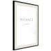 Poster Balance - black English text with printed letters on a white background 122902 additionalThumb 3
