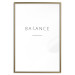 Poster Balance - black English text with printed letters on a white background 122902 additionalThumb 16