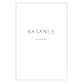 Poster Balance - black English text with printed letters on a white background 122902 additionalThumb 25