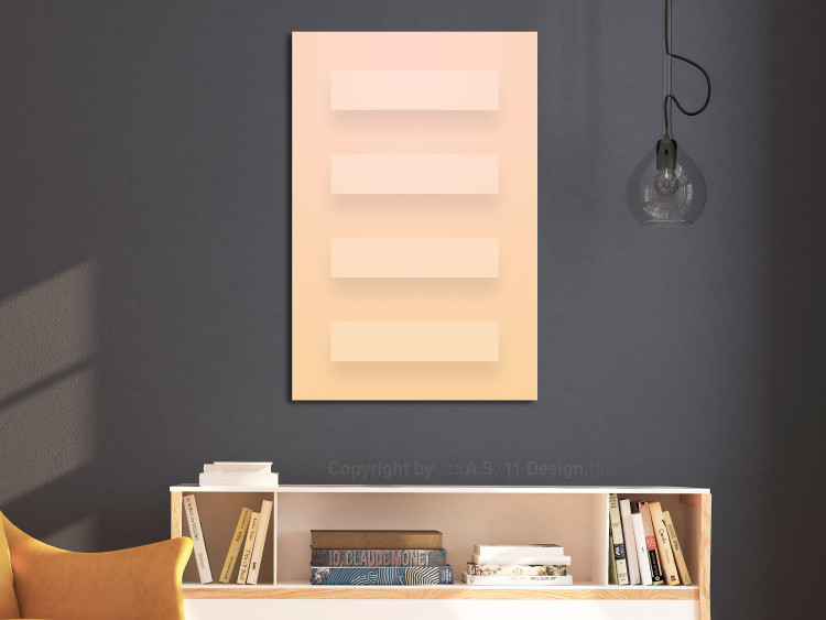 Canvas Print Parallel rectangles - geometric composition in pastel colours 123802 additionalImage 3