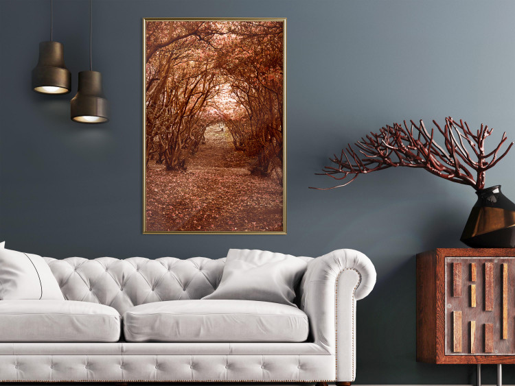 Wall Poster Fulfilled Dreams - autumn forest landscape with falling leaves 123902 additionalImage 5