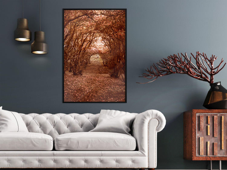 Wall Poster Fulfilled Dreams - autumn forest landscape with falling leaves 123902 additionalImage 5