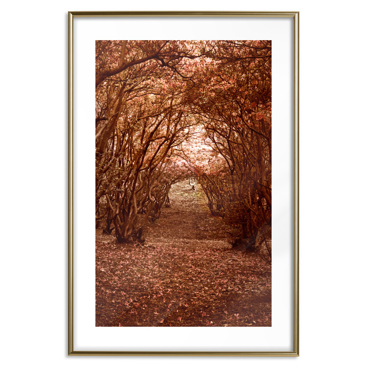 Wall Poster Fulfilled Dreams - autumn forest landscape with falling leaves 123902 additionalImage 16