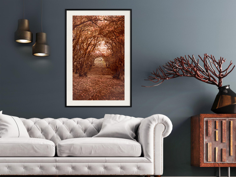 Wall Poster Fulfilled Dreams - autumn forest landscape with falling leaves 123902 additionalImage 22