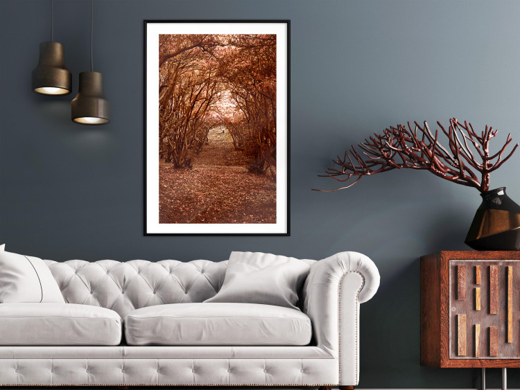 Wall Poster Fulfilled Dreams - autumn forest landscape with falling leaves 123902 additionalImage 4