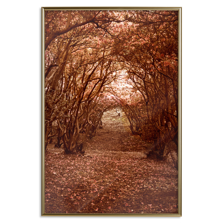 Wall Poster Fulfilled Dreams - autumn forest landscape with falling leaves 123902 additionalImage 16