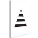Canvas Art Print Triangle with black & white stripes - abstraction on white background 124502 additionalThumb 2