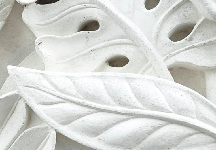 Canvas Art Print Alabaster Garden (1-part) - white ornament in plant motif 128602 additionalImage 4