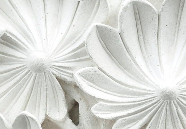 Canvas Art Print Alabaster Garden (1-part) - white ornament in plant motif 128602 additionalImage 5