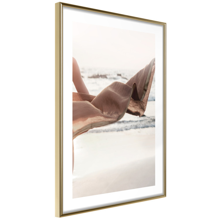 Poster Dreamy Gust - seascape with a piece of a woman's dress blowing in the wind 129502 additionalImage 9