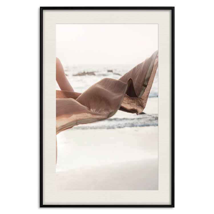 Poster Dreamy Gust - seascape with a piece of a woman's dress blowing in the wind 129502 additionalImage 19