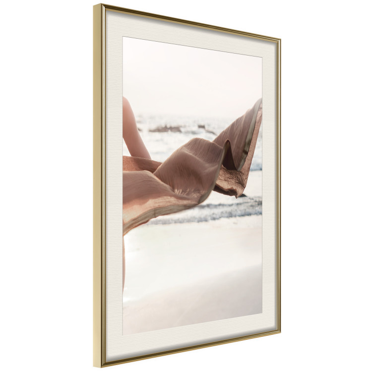 Poster Dreamy Gust - seascape with a piece of a woman's dress blowing in the wind 129502 additionalImage 3