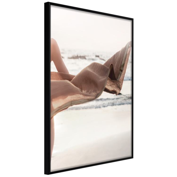 Poster Dreamy Gust - seascape with a piece of a woman's dress blowing in the wind 129502 additionalImage 13