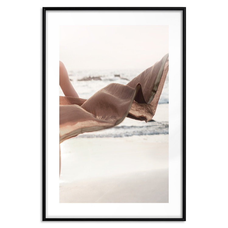 Poster Dreamy Gust - seascape with a piece of a woman's dress blowing in the wind 129502 additionalImage 15