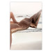 Poster Dreamy Gust - seascape with a piece of a woman's dress blowing in the wind 129502
