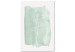 Canvas Print Minty Larch (1-piece) Vertical - line art on a pastel background 130802