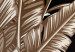 Wall Poster Golden Island - composition of tropical plant leaves on a black background 131802 additionalThumb 12