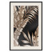 Wall Poster Golden Island - composition of tropical plant leaves on a black background 131802 additionalThumb 19