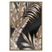 Wall Poster Golden Island - composition of tropical plant leaves on a black background 131802 additionalThumb 21