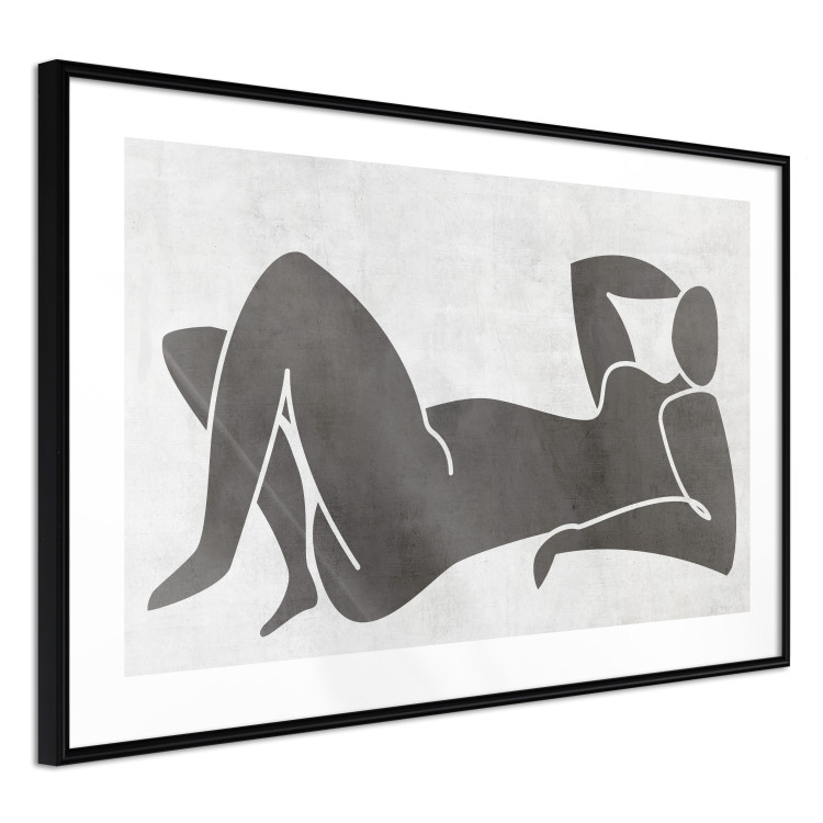 Poster Reclining Goddess - black and white silhouette of a reclining woman in boho style 134202 additionalImage 6
