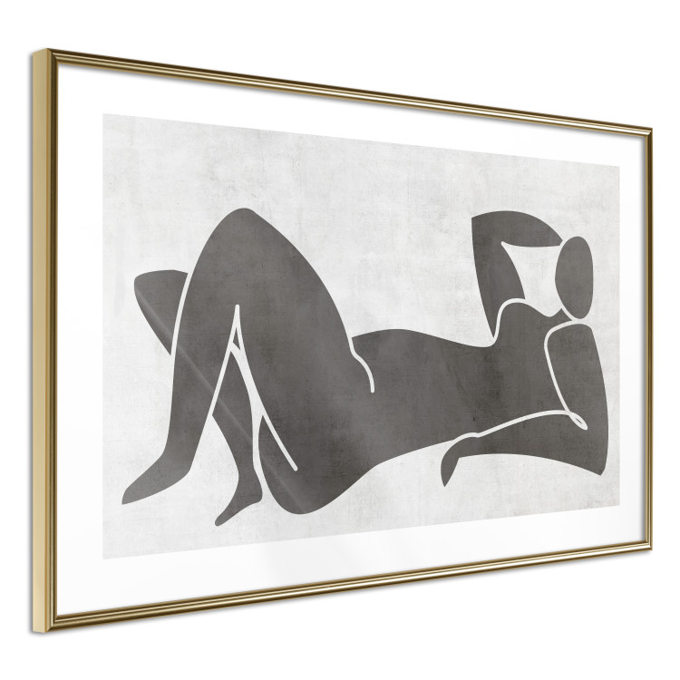 Poster Reclining Goddess - black and white silhouette of a reclining woman in boho style 134202 additionalImage 9