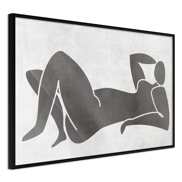 Poster Reclining Goddess - black and white silhouette of a reclining woman in boho style 134202 additionalImage 13