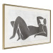 Poster Reclining Goddess - black and white silhouette of a reclining woman in boho style 134202 additionalThumb 3