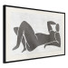Poster Reclining Goddess - black and white silhouette of a reclining woman in boho style 134202 additionalThumb 2