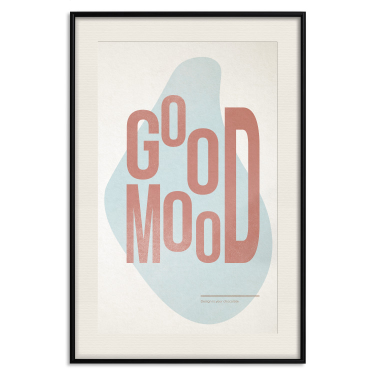Wall Poster Good Mood - red English text on a pastel abstract background 135002 additionalImage 19
