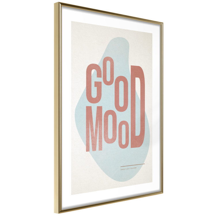 Wall Poster Good Mood - red English text on a pastel abstract background 135002 additionalImage 9