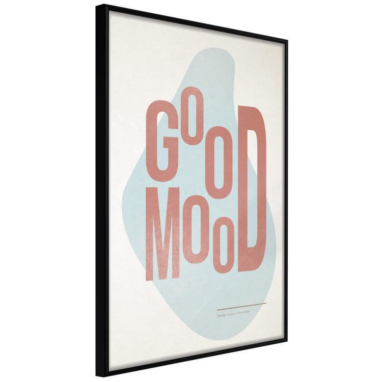 Wall Poster Good Mood - red English text on a pastel abstract background 135002 additionalImage 11