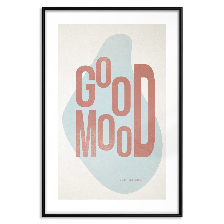 Wall Poster Good Mood - red English text on a pastel abstract background 135002 additionalImage 15