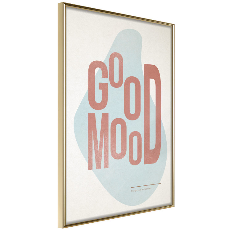 Wall Poster Good Mood - red English text on a pastel abstract background 135002 additionalImage 12