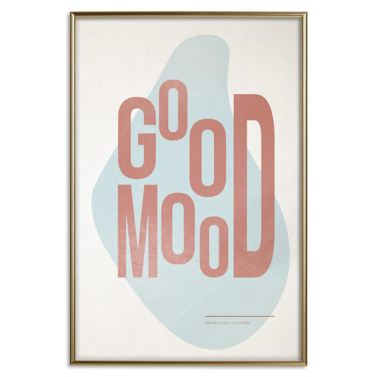 Wall Poster Good Mood - red English text on a pastel abstract background 135002 additionalImage 17