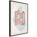 Wall Poster Good Mood - red English text on a pastel abstract background 135002 additionalThumb 2