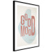 Wall Poster Good Mood - red English text on a pastel abstract background 135002 additionalThumb 8