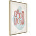 Wall Poster Good Mood - red English text on a pastel abstract background 135002 additionalThumb 3