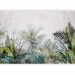 Wall Mural Jungle - exotic composition with tropical nature with leaves and palm trees 136502 additionalThumb 1