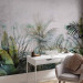 Wall Mural Jungle - exotic composition with tropical nature with leaves and palm trees 136502 additionalThumb 4