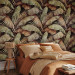 Photo Wallpaper In the jungle - a theme with plants maintained in shades of bronze 138602 additionalThumb 2