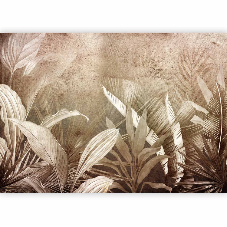 Wall Mural Leaf composition - Abstraction with leaves in shades of bronze 142302 additionalImage 5