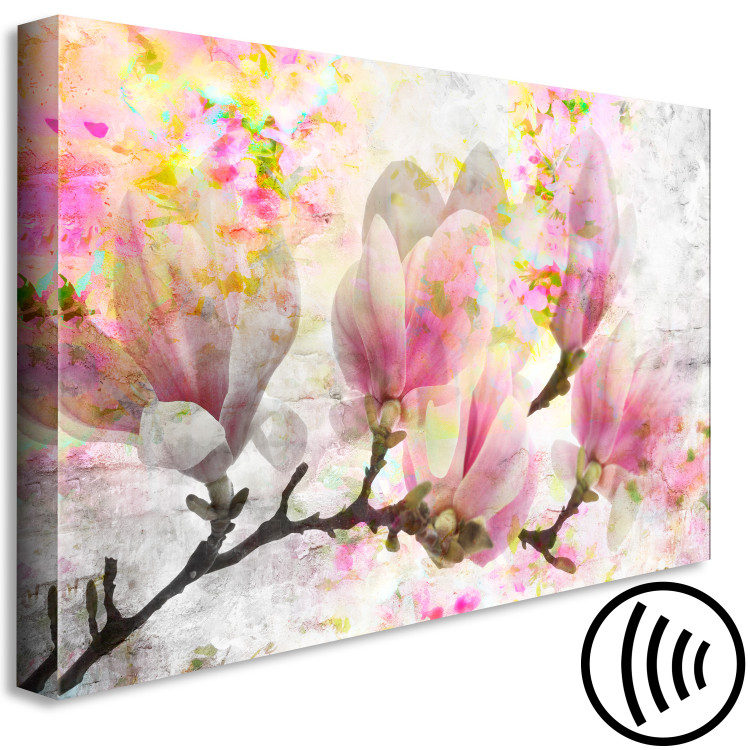Canvas Art Print Blooming Magnolia (1-piece) - tree covered with pink flowers 144502 additionalImage 6