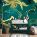 Wall Mural Noble Green - Structure Resembling Gilded Malachite 148602 additionalThumb 8