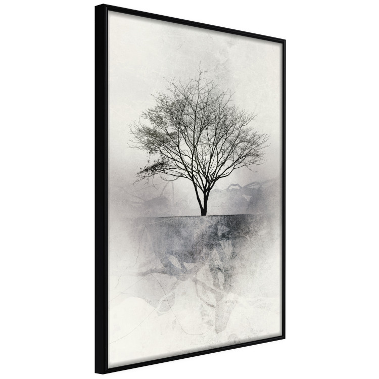 Wall Poster Landscape - Lonely Tree on an Abstract Light Gray Background 148902 additionalImage 7