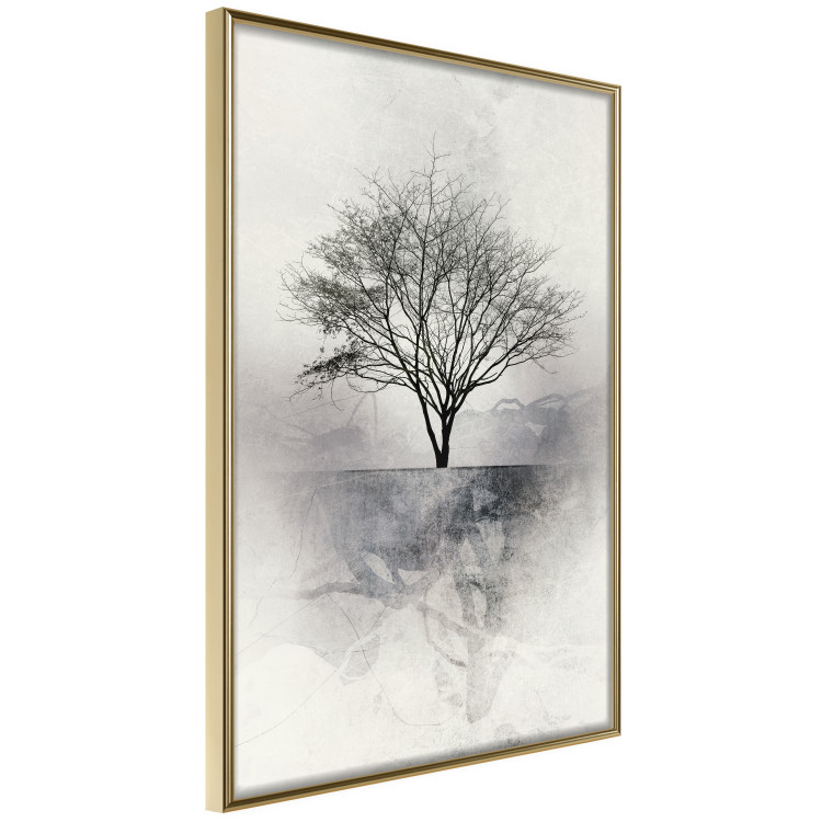 Wall Poster Landscape - Lonely Tree on an Abstract Light Gray Background 148902 additionalImage 6