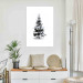Poster Winter Tree - Spruce Covered With Snow on a White Solid Background 151702 additionalThumb 2